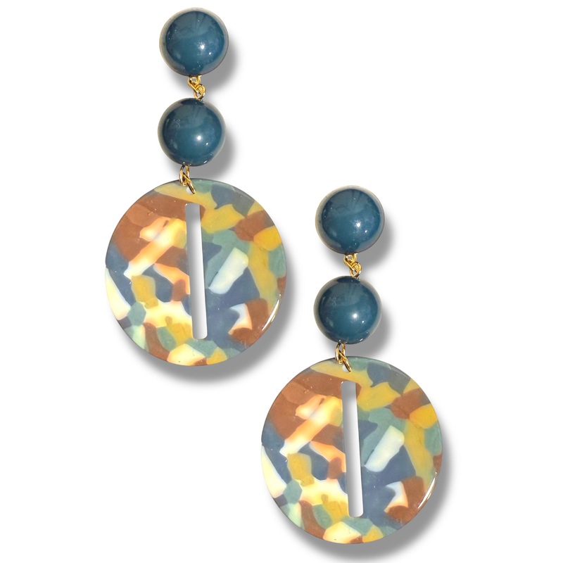 Calling You Home Camo Acetate Drop Earrings