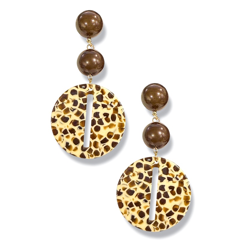 Calling You Home Leopard Acetate Drop Earrings