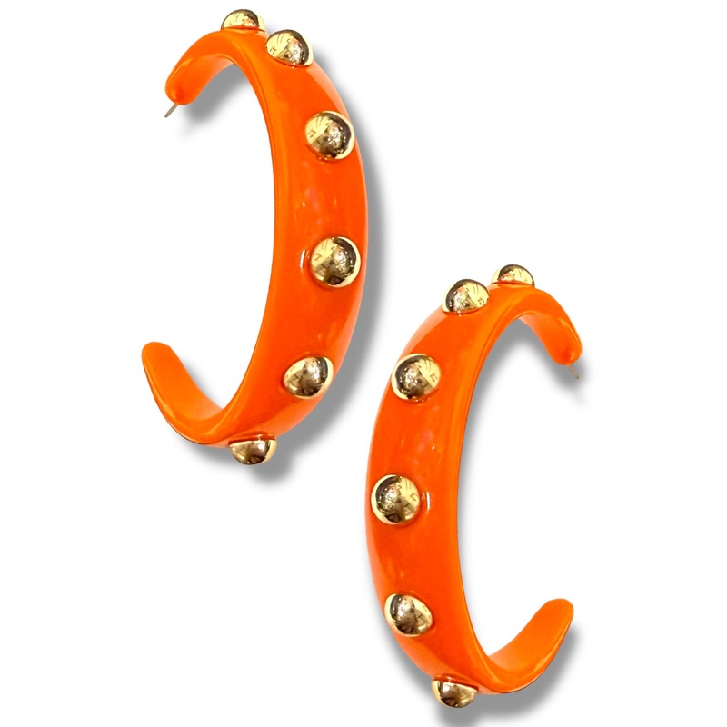 Getting It Together Studded Hoop Earrings