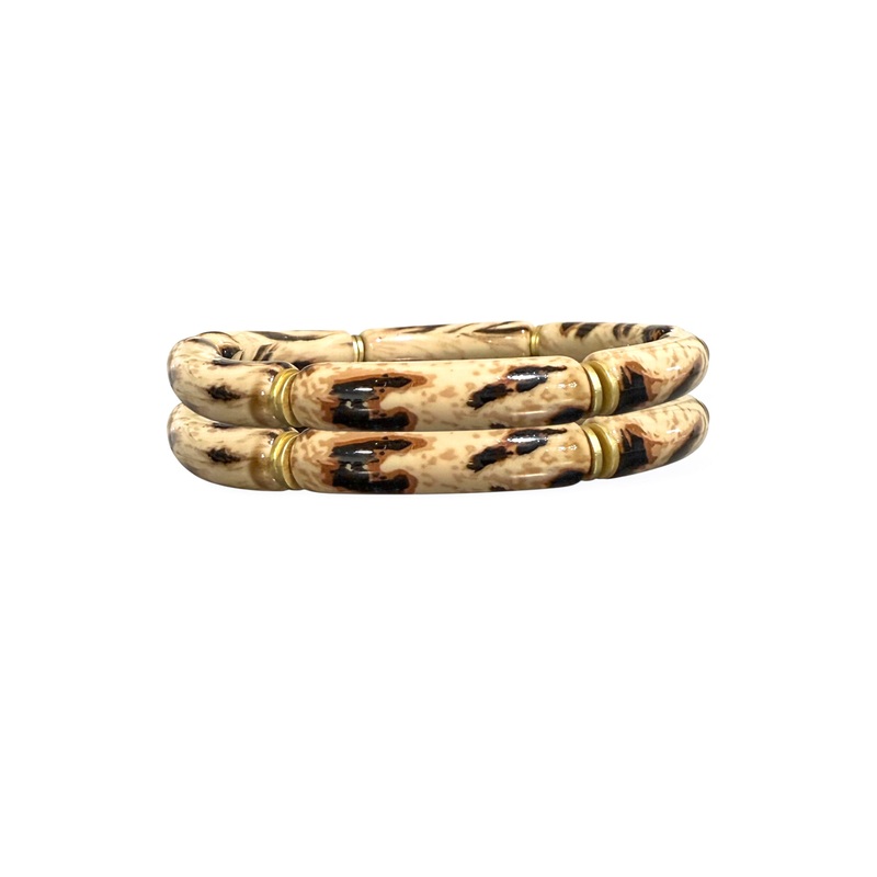 Katherine Beige Animal Print Bracelet Set