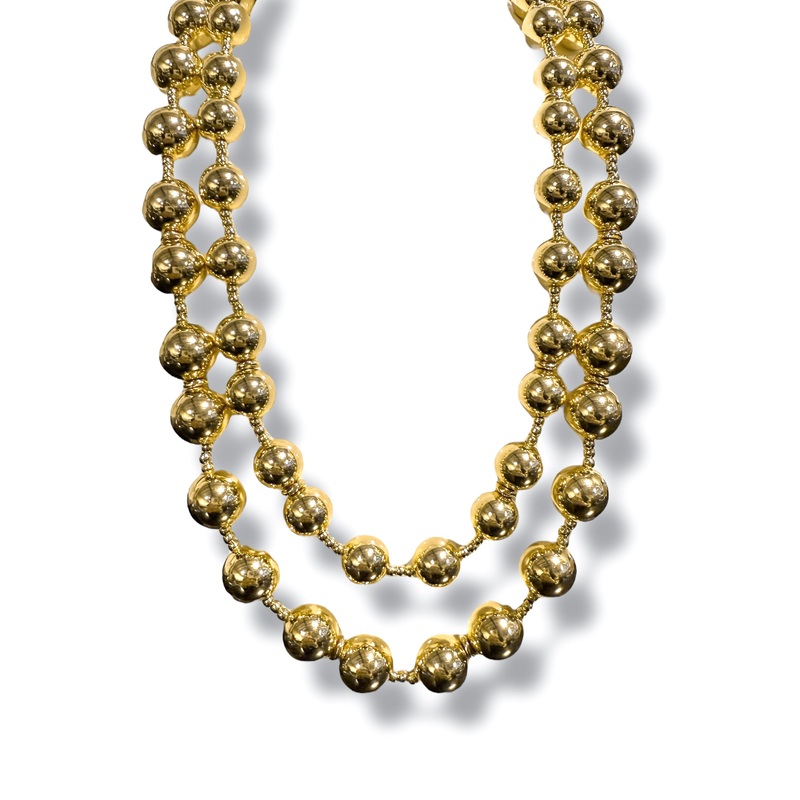 Kiley Layered Metal Ball Necklace