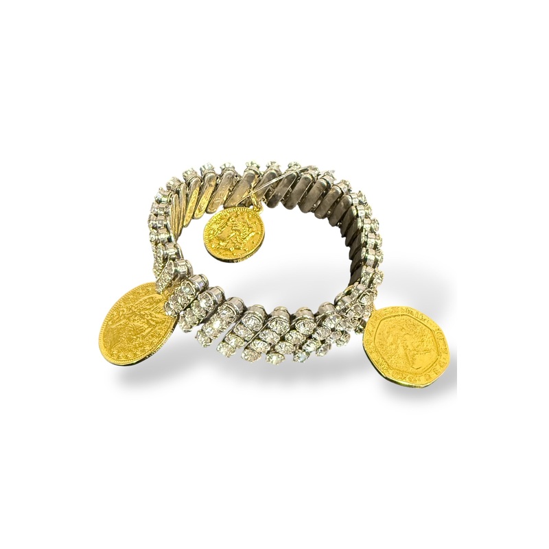 Made in the Deep South 1960s Coins 1950s Stretch Bracelet