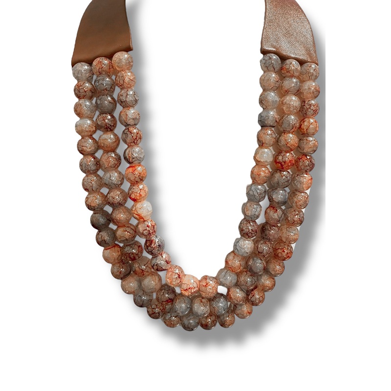 Marla Dark Multi Bead Statement Necklace