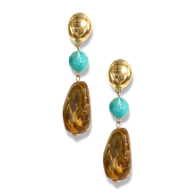 On The Trail Linear Stone Earrings