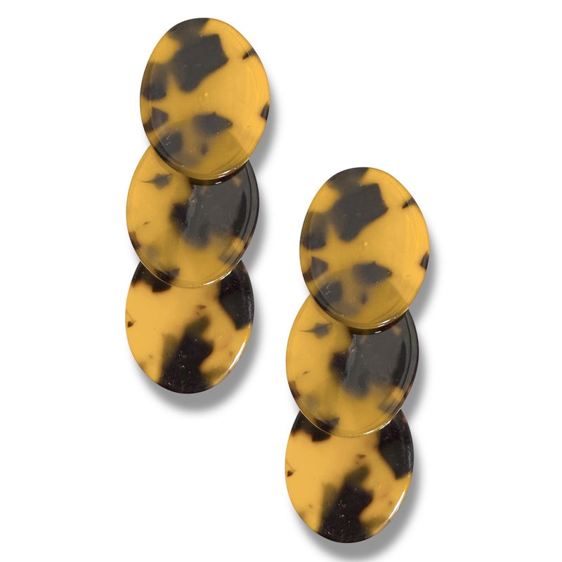 Only One Acetate Tortoise Earrings
