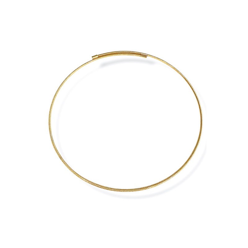 Round Wire Choker Necklace|Gold