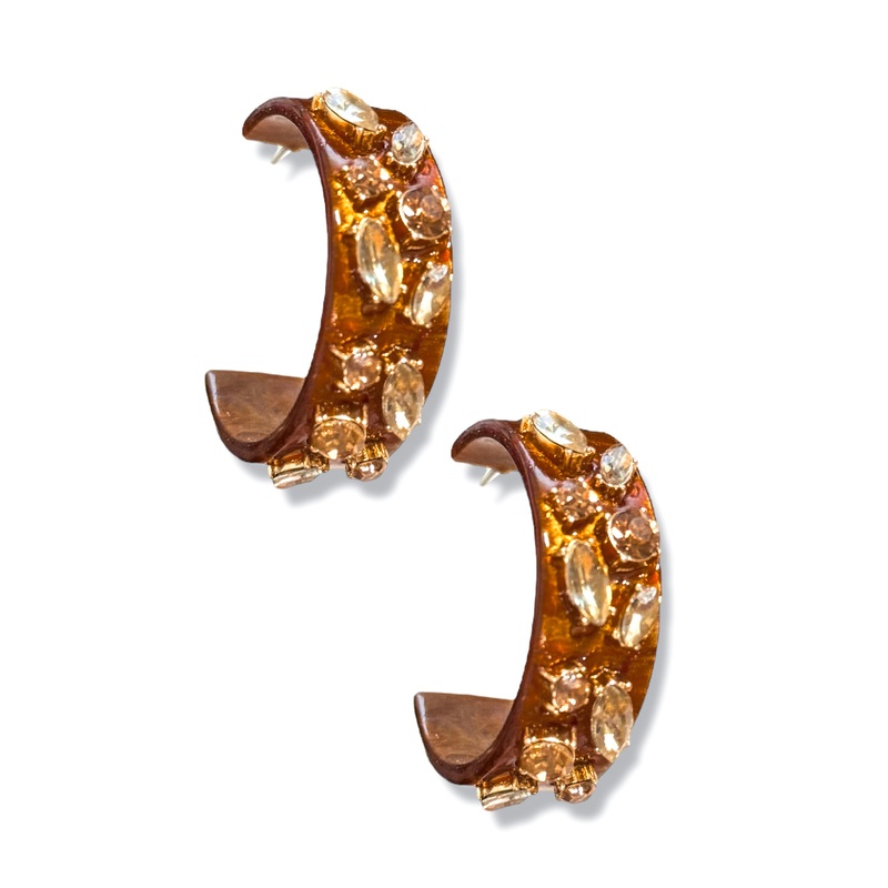 Around Town Brown Hoop Earrings