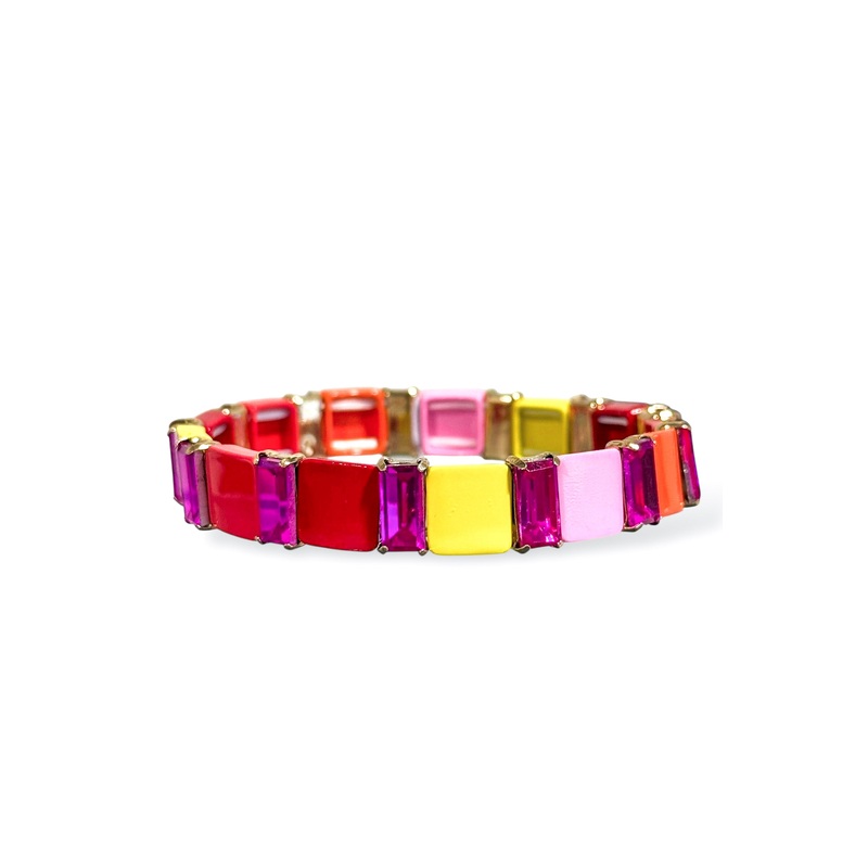 At the Right Time Multicolor Baguette Bracelet