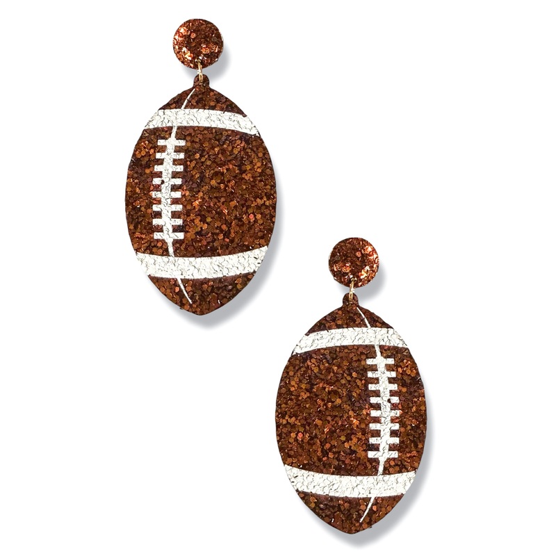 Football Season Leather Earrings