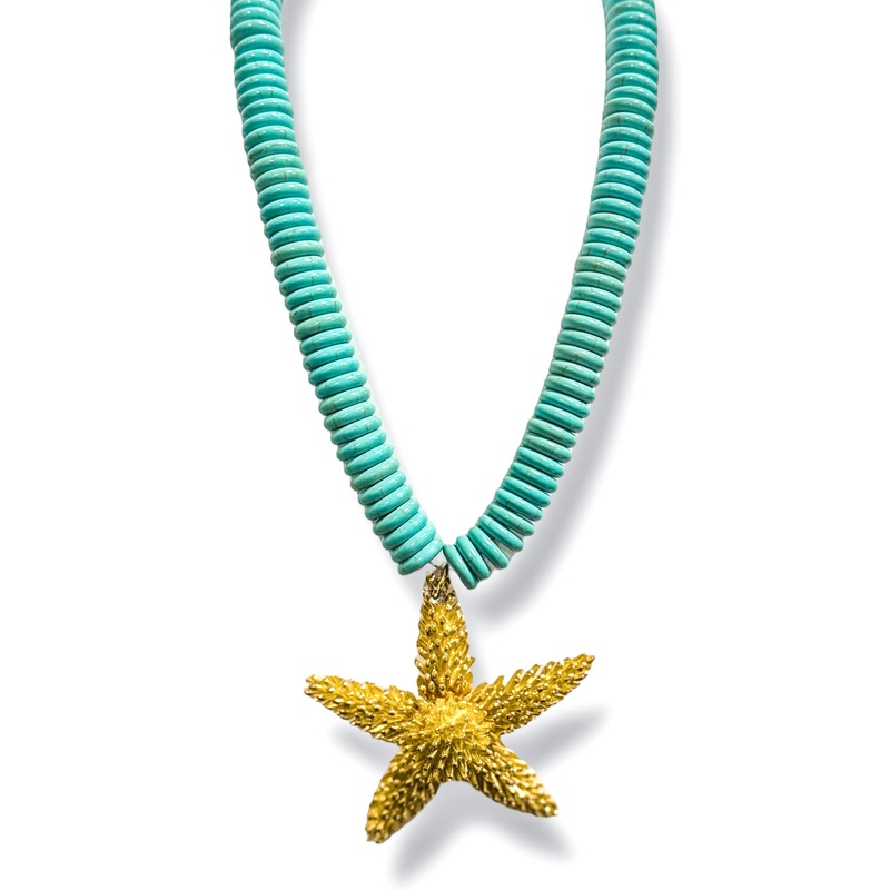 Made in the Deep South 1970s Brooch 1960s Turquoise Necklace *Final Sale*