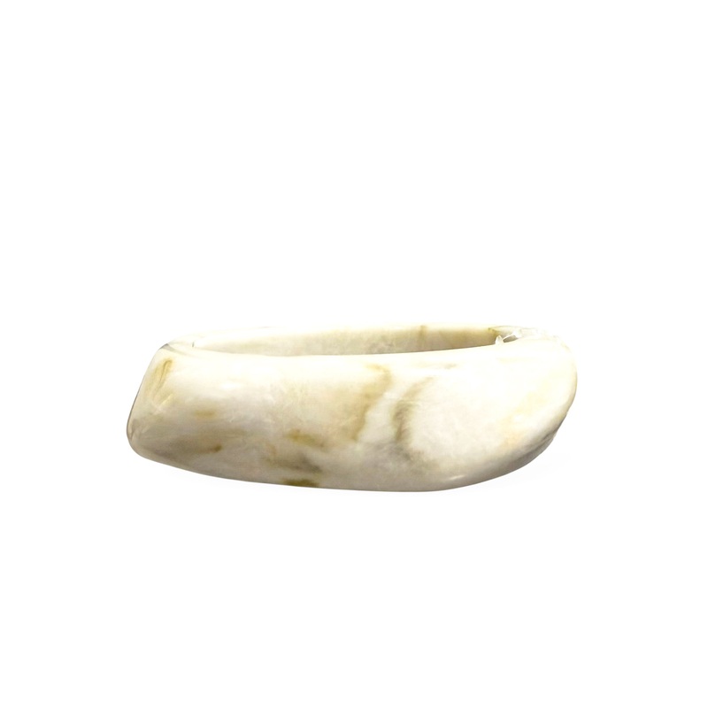 Stone Cold Ivory Square Bangle Bracelet