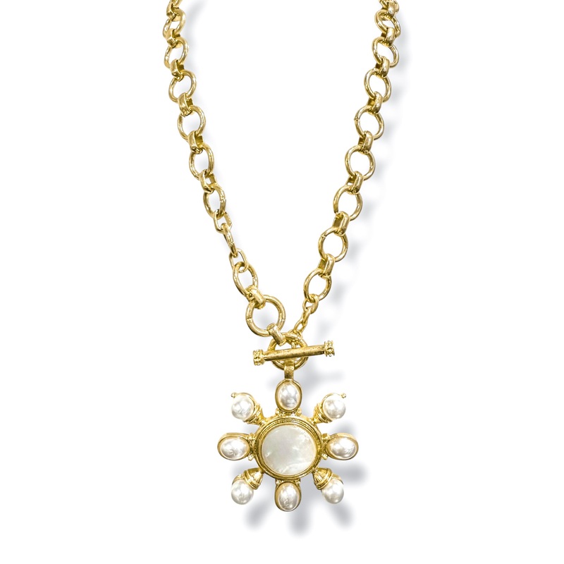 Here To Stay White Pendant Necklace