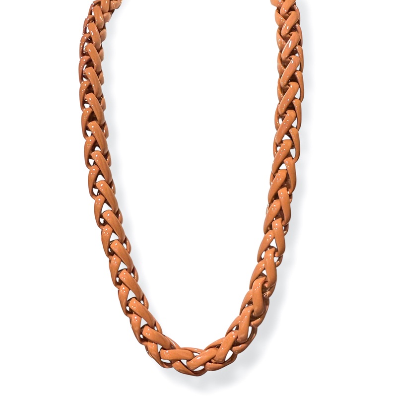 Leave Me Now Brown Color Coated Chain Necklace
