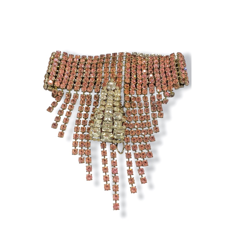 Made in the Deep South 1920s Eisenberg Fur Clip 1980s Bib Collar Necklace