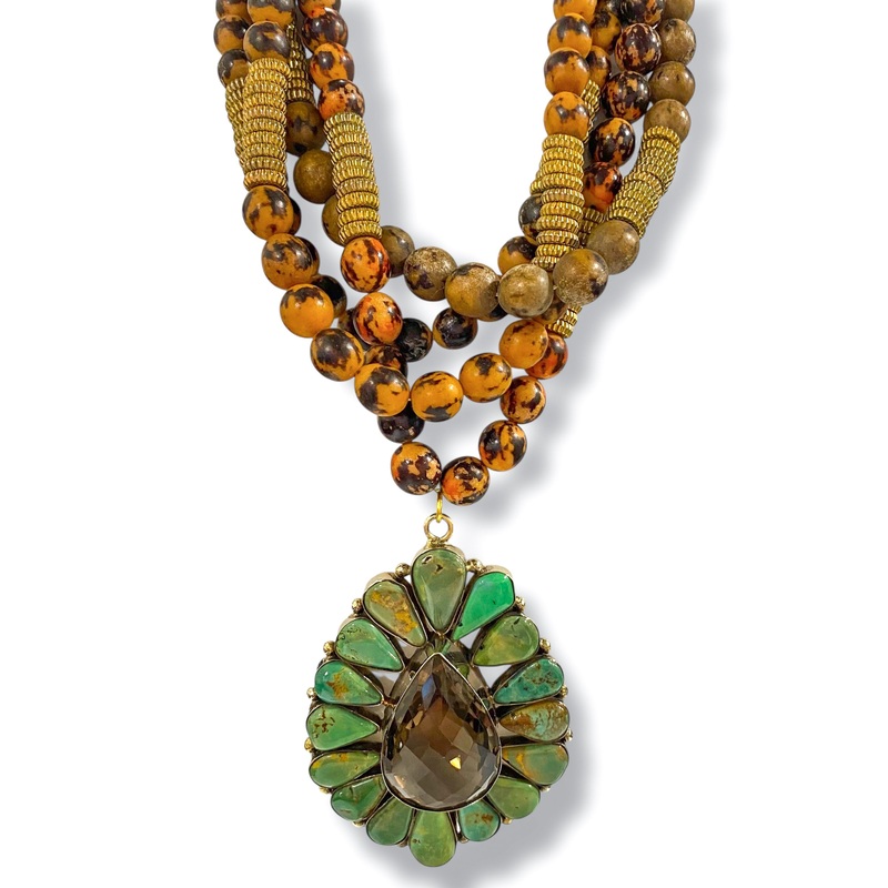 Made in the Deep South 1970s Quartz & Turquoise 1950s Necklace