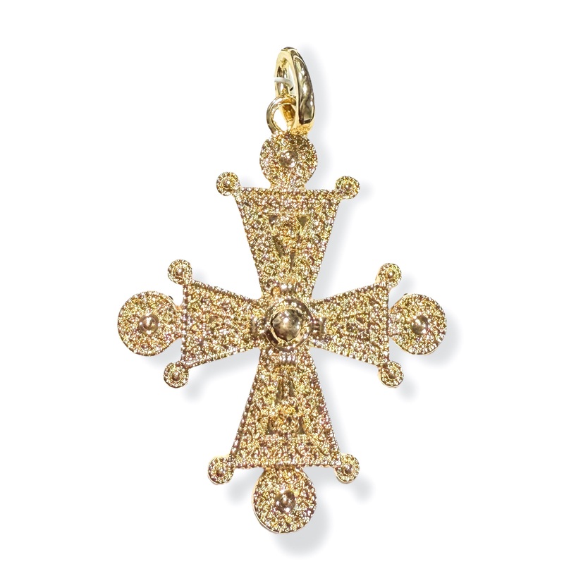 Full Respect Byzantine Cross Metal Charm