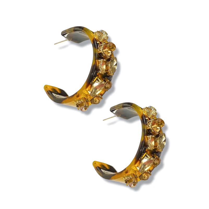 Around Town Tortoise Hoop Earrings