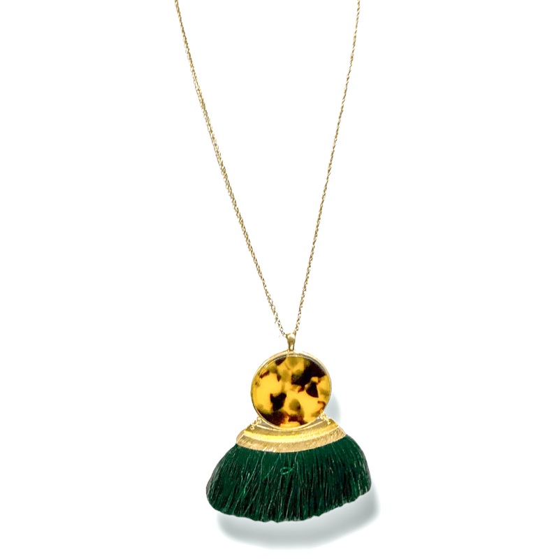 Been Through It Acrylic Disc & Tassel Necklace