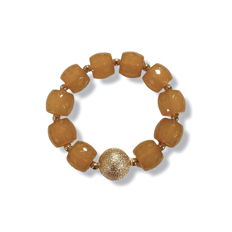 Eyes On You Brown Dia Cut Acrylic Bracelet