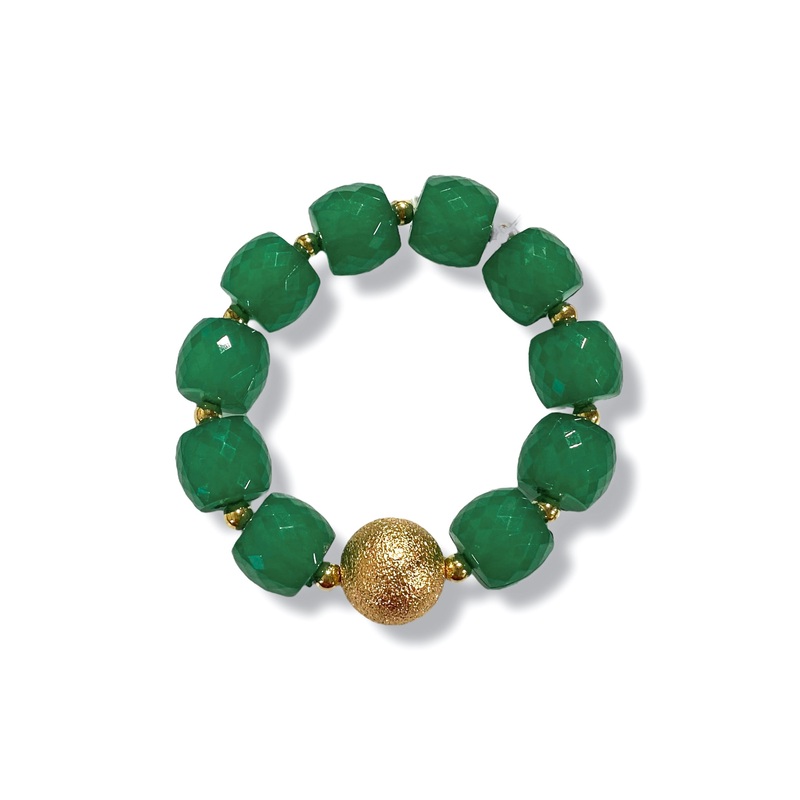 Eyes On You Green Dia Cut Acrylic Bracelet