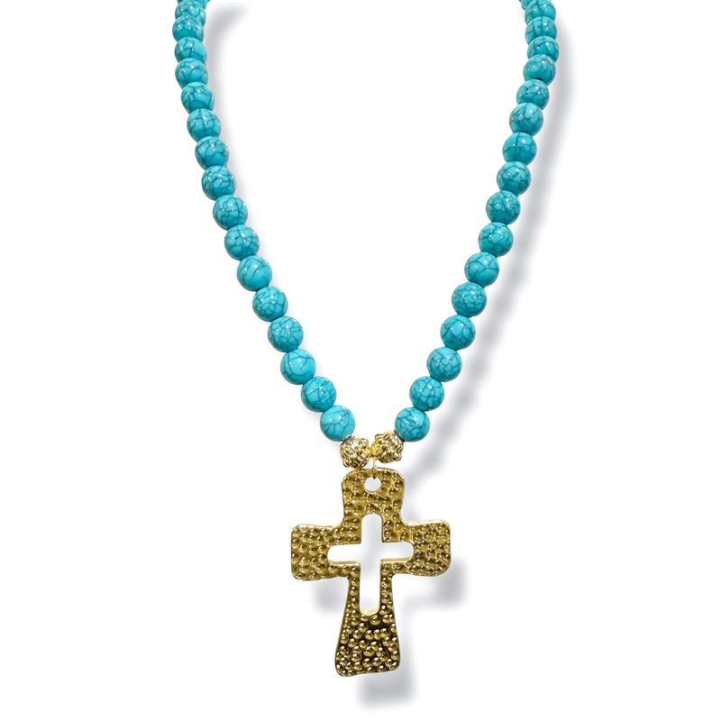 Following You Byzantine Cross Pendant Necklace