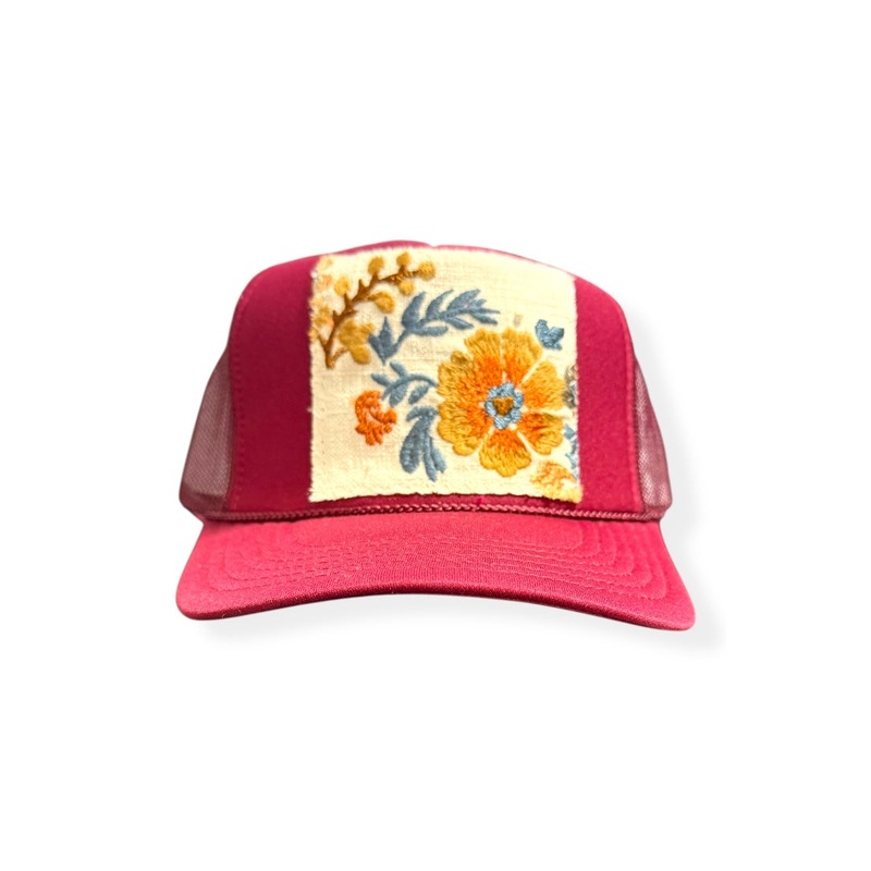 Kilim Trucker Hat – Burgundy 17
