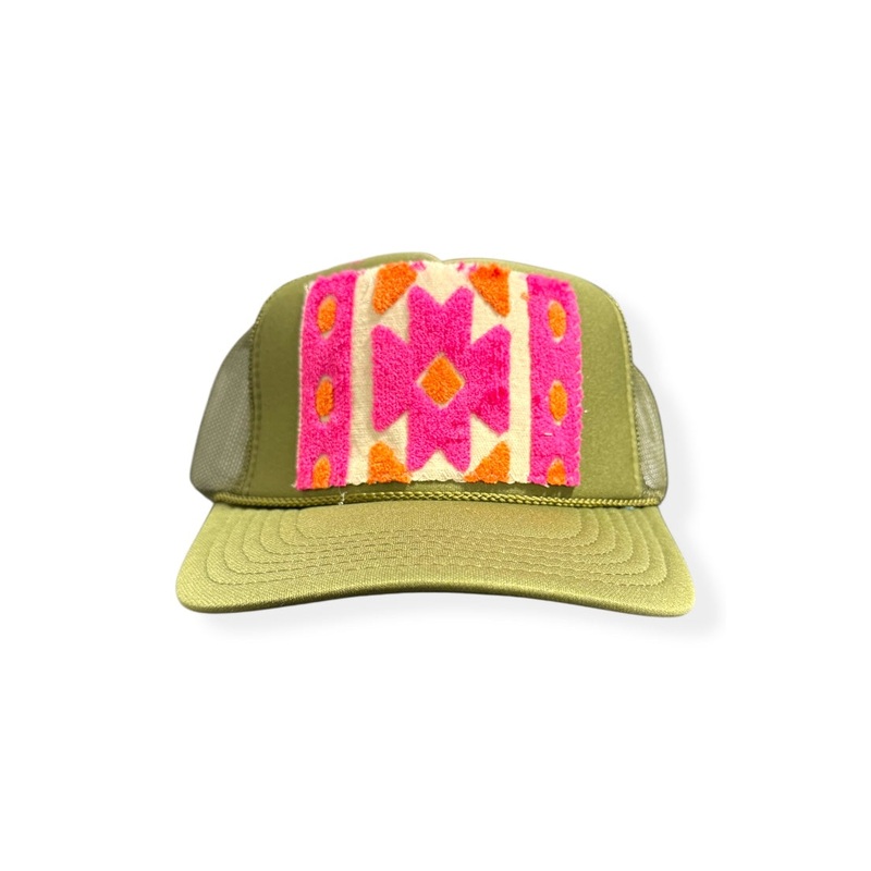 Kilim Trucker Hat – Olive 68