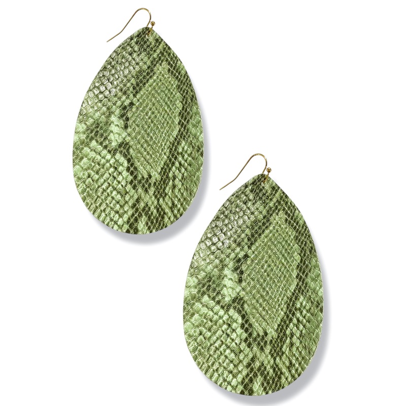 Safe and Sound Snake Teardrop Earrings