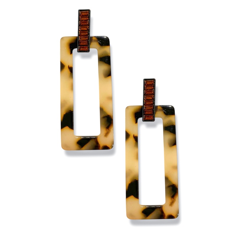 Telling The Truth Acrylic Rectangle Earrings
