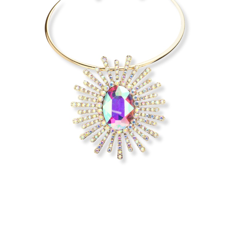 Aubrey Gold Abalone Statement Necklace