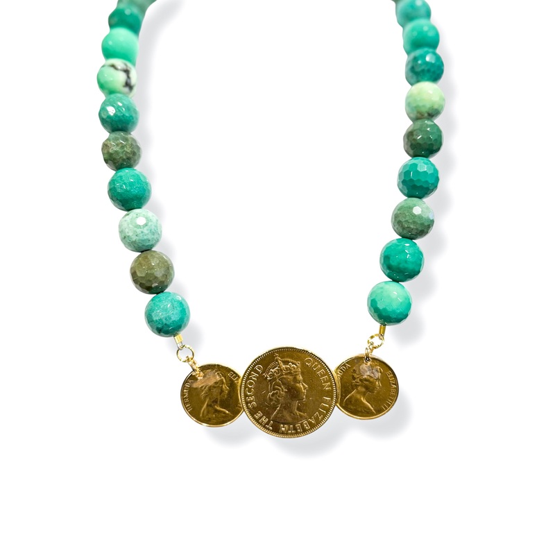 Made in the Deep South 1970s Brooch 1960s Chrysoprase Necklace