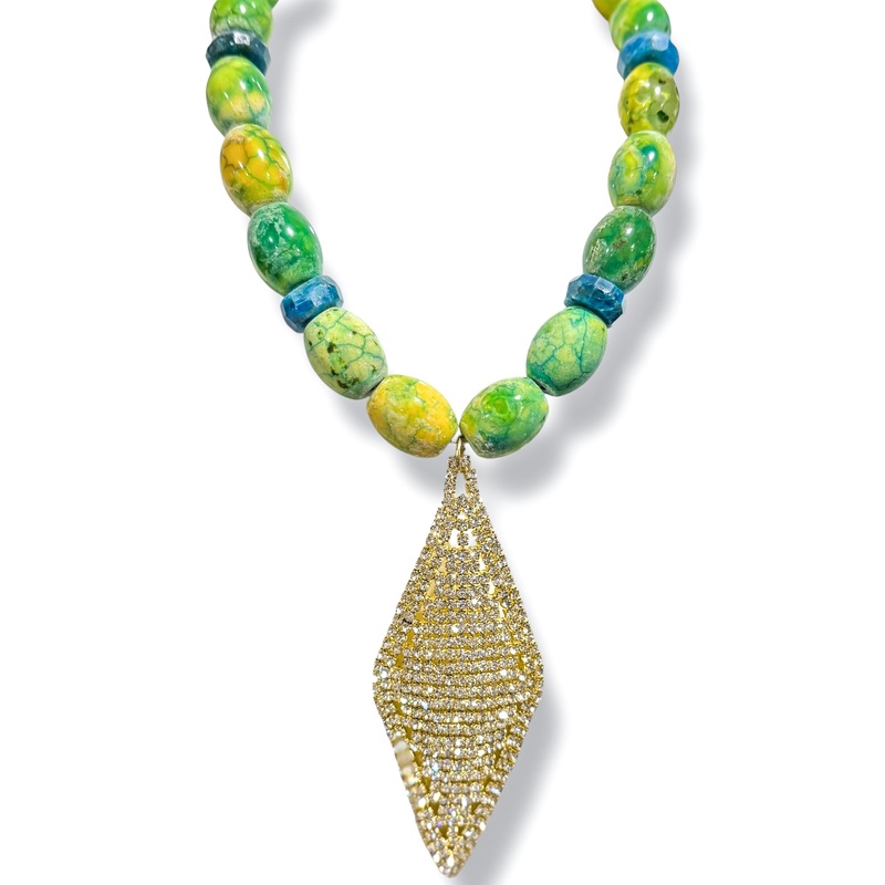 Made in the Deep South 1970s Earring 1960s Tibetan Bead Necklace