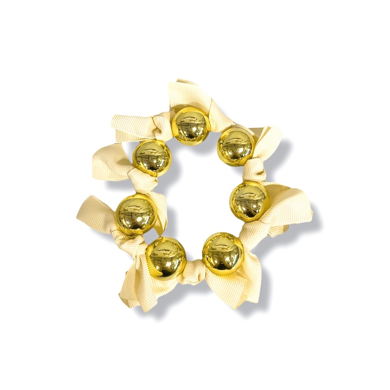 Better Days Ivory Bead and Ribbon Bracelet