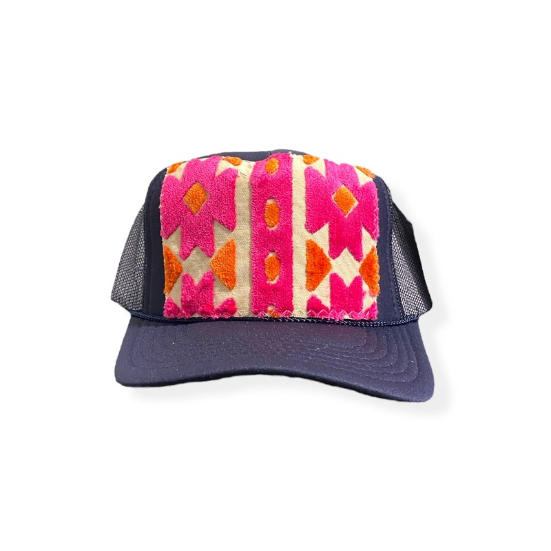 Kilim Trucker Hat – Navy 244