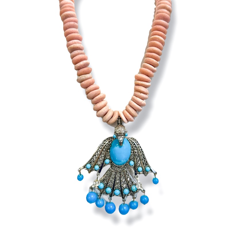 Made in the Deep South 1960s Pendant 1960s Glass Bead Necklace
