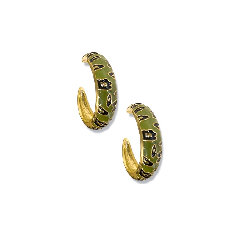 So Much More Leopard Print Hoop Earrings