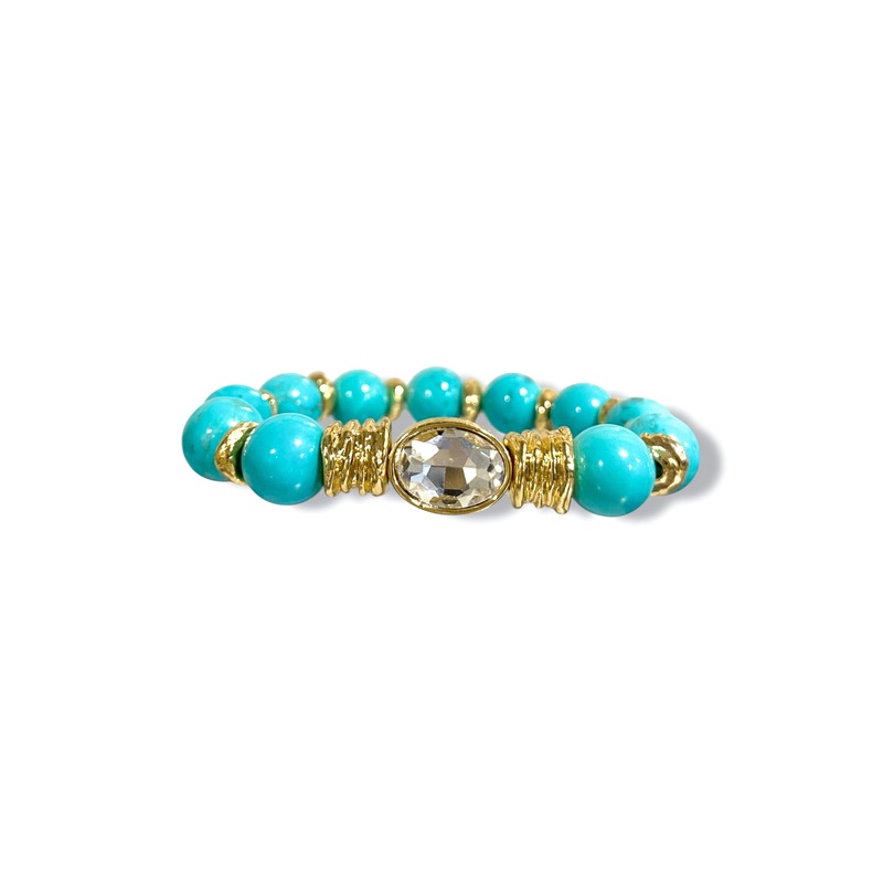 Total Knockout Oval & Stone Bracelet