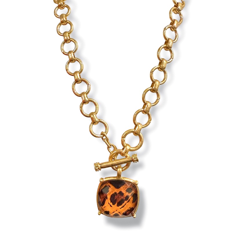 Courtney Leopard Statement Necklace