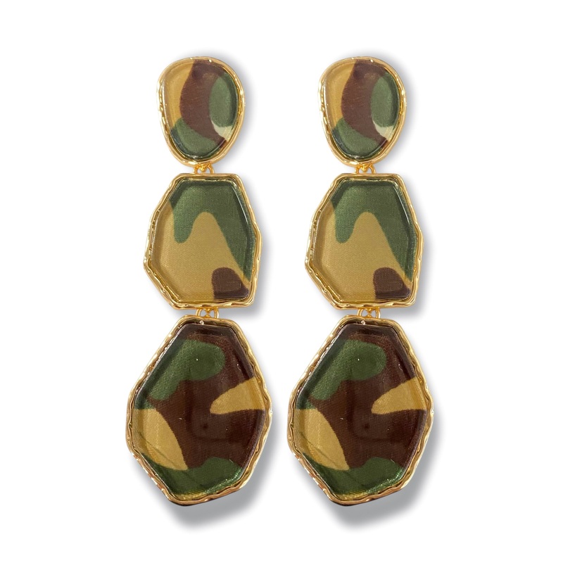 All About the Vibes Camouflage Drop Earrings