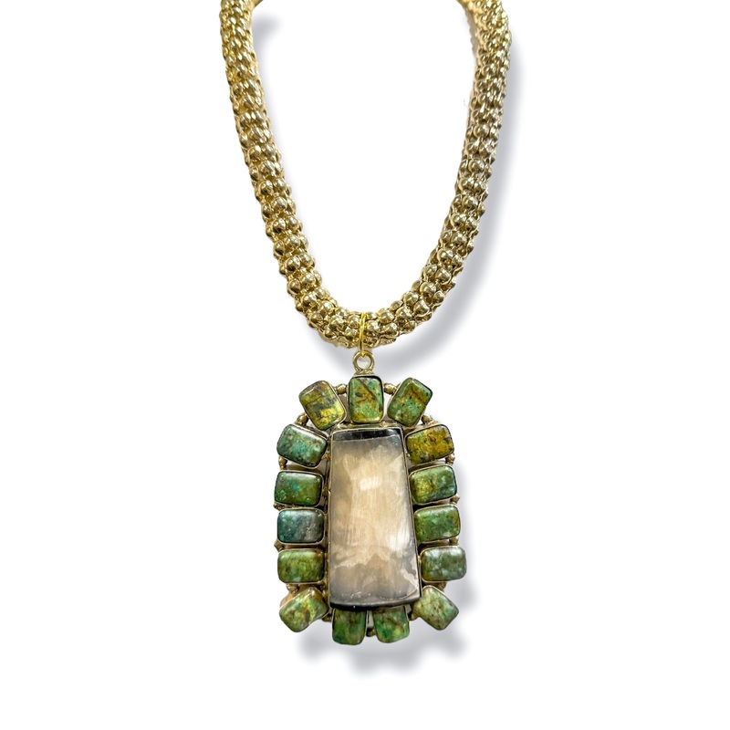 Made in the Deep South 1960s Horn & Turquoise 1970s Necklace