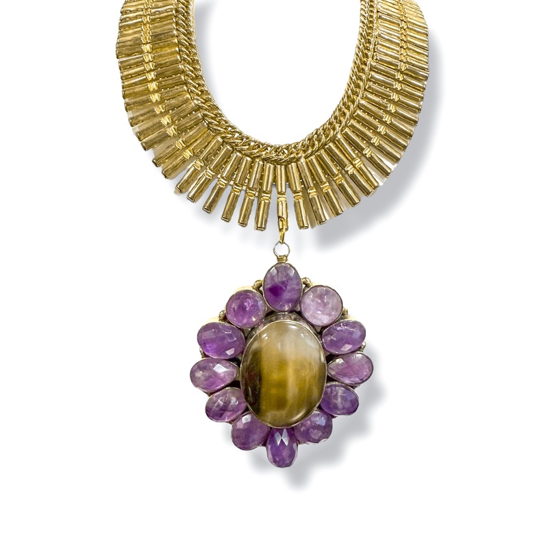 Made in the Deep South 1970s Agate & Amethyst 1950s Necklace