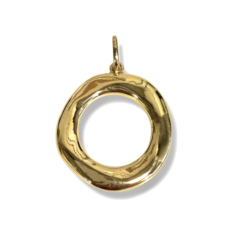 Moving Away Round Charm Pendant
