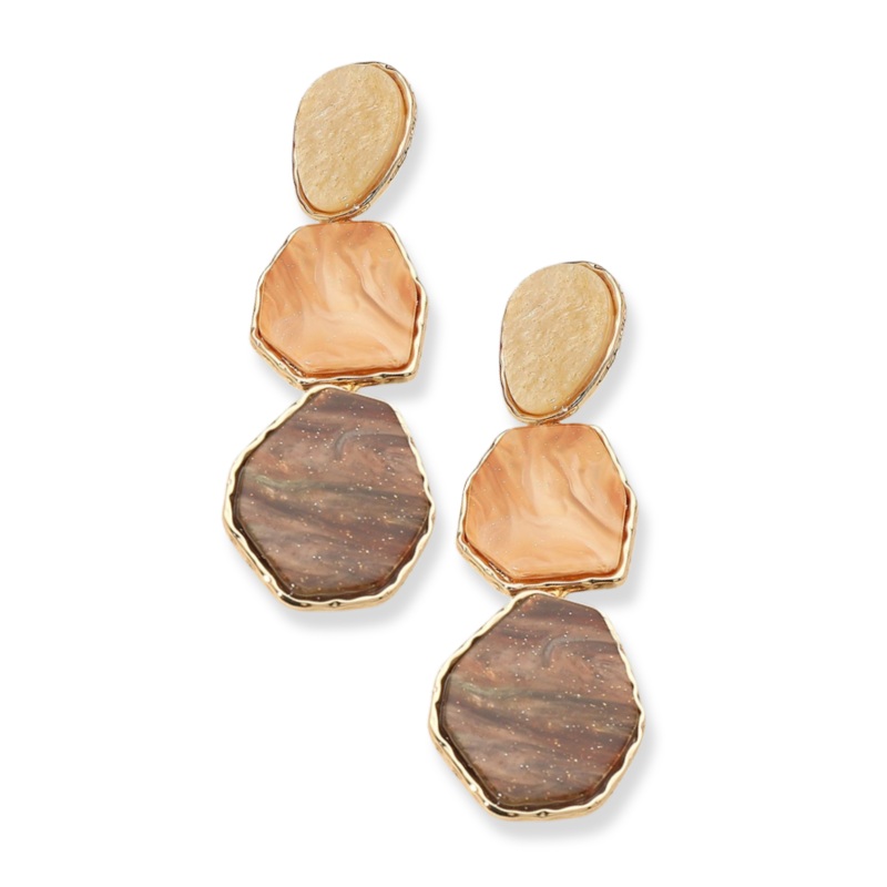 All About the Vibes Brown Drop Earrings