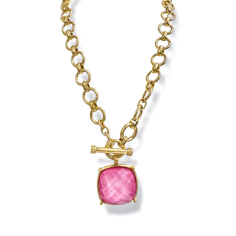 Courtney Pink Statement Necklace