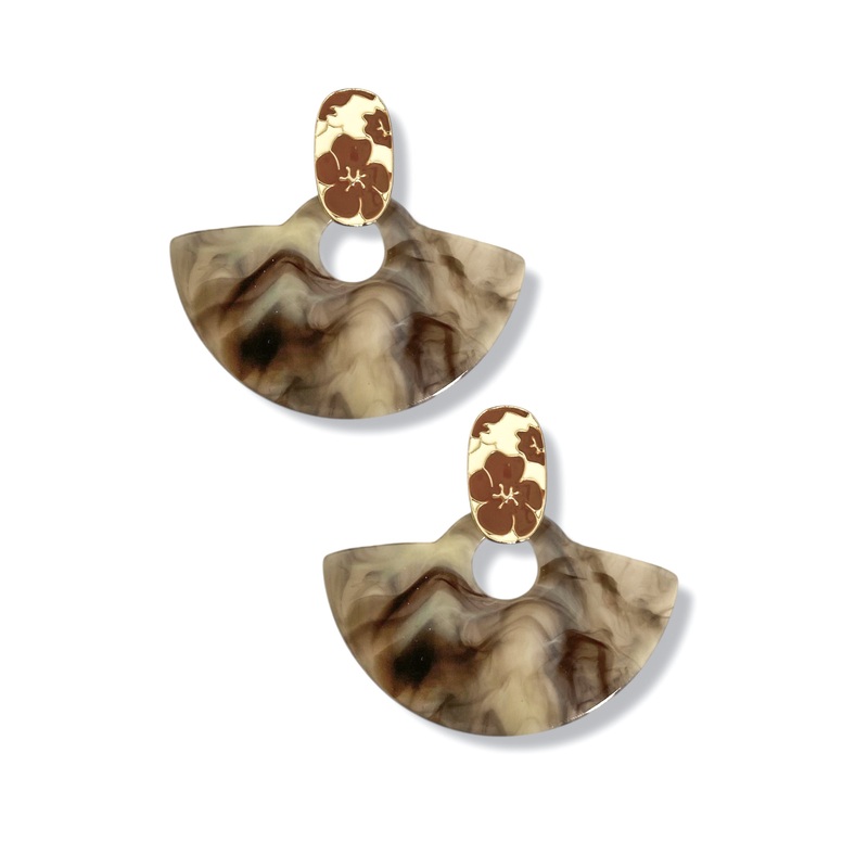 Down To Earth Grey Drop Earrings