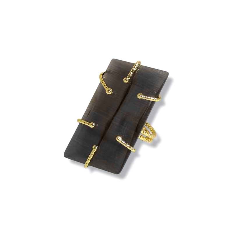 Virtue Rita Charcoal Ring|Charcoal