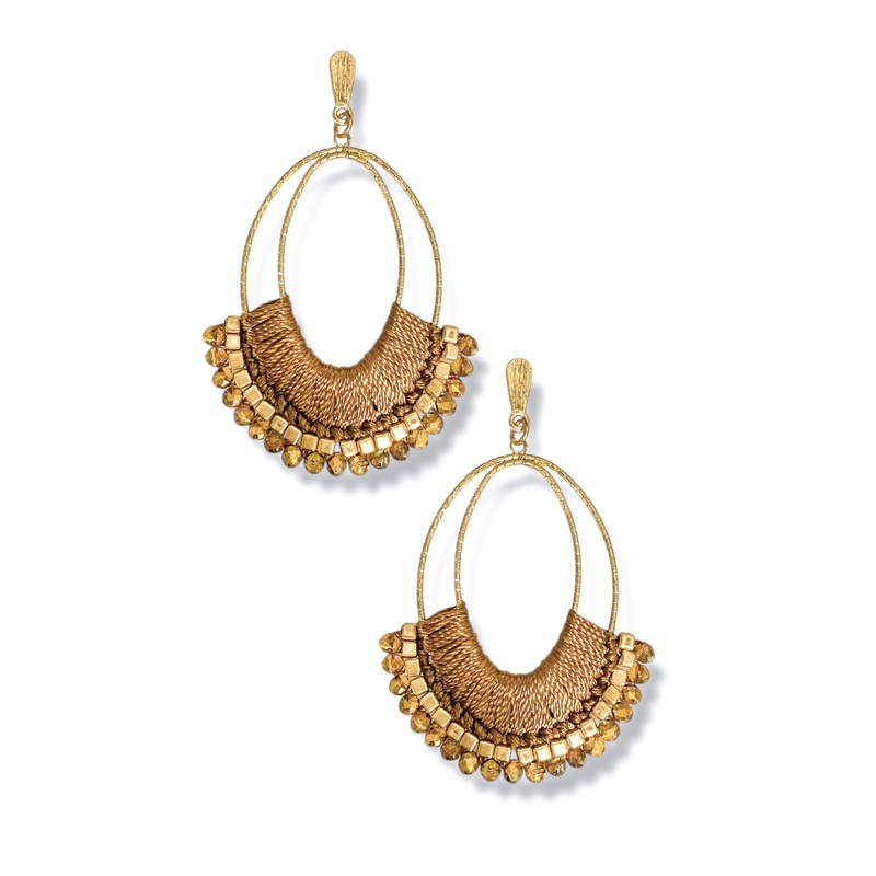 On The Other End Oval Earrings
