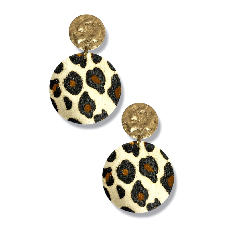 Soul Child Leopard Disc Earrings