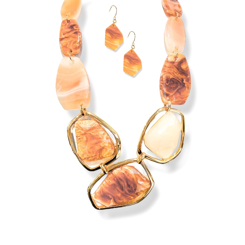 All On Board Brown Statement Necklace
