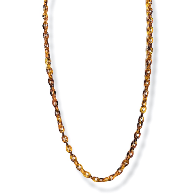 In My Head Tortoise Acrylic Chain Necklace